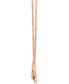 ფოტო #2 პროდუქტის Chocolate Ombré Diamond Whale Tail 19" Adjustable Pendant Necklace (1/5 ct. t.w.) in 14k Rose Gold