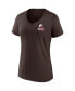 Women's Brown Cleveland Browns Team Mother's Day V-Neck T-shirt