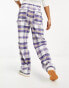 Obey max plaid trousers in blue