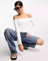 Фото #1 товара ASOS DESIGN off shoulder top long sleeve in white