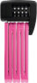 ABUS Bordo Lite Mini 6055C/60 Symbols Children’s Folding Lock, Pink Bicycle Lock
