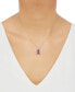 Macy's amethyst (2-9/10 ct. t.w.) and Diamond Accent Pendant Necklace in 14k Rose Gold