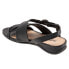 Softwalk Tieli S2109-001 Womens Black Leather Strap Sandals Shoes