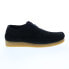Фото #2 товара Clarks Weaver 26165081 Mens Black Suede Oxfords & Lace Ups Casual Shoes