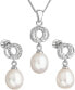 Beautiful pearl set with zircons Pavon 29003.1 white