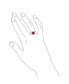 Large Fashion Solitaire AAA Cubic Zirconia Pave CZ Cushion Cut Simulated Ruby Red Cocktail Statement Ring For Women