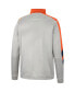 ფოტო #2 პროდუქტის Men's Gray and Orange Syracuse Orange Bushwood Fleece Quarter-Zip Jacket