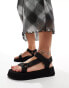 Calvin Klein Jeans strap sandals in black Черный, 40 - фото #1