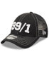 Фото #5 товара Men's Black TRACKHOUSE RACING 99/1 9FORTY Snapback Adjustable Trucker Hat