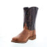 Abilene Boots 6750 Mens Brown Leather Slip On Cowboy Western Boots