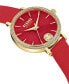 ფოტო #3 პროდუქტის Women's Mar Vista Red Leather Strap Watch 34mm