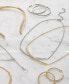 ფოტო #4 პროდუქტის Faux Stone Pave Hoop Earrings