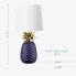 Фото #4 товара Navaris Table Lamp in Pineapple Design – 35 cm High – Decorative Ceramic Lamp for Bedside Table or Side Table – Decorative Lamp with E14 Thread in Silver/Black
