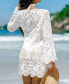 Фото #3 товара Women's White Tie Front Cover-Up Beach Dress