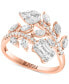 Фото #1 товара EFFY® Diamond Floral Ring (1 ct. t.w.) in 14k Rose Gold