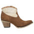 Фото #1 товара Corral Boots Sand & Brown Woven Round Toe Cowboy Booties Womens Brown Casual Boo