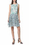Фото #2 товара Donna Morgan 241378 Womens Floral Sleeveless Fit & Flare Dress Turquoise Size 12