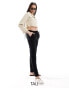 Vero Moda Tall linen blend tapered trousers in black