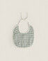 Фото #2 товара Gingham check baby bib