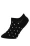 Kadın 3'lü Pamuklu Sneaker Çorap Z7571azns