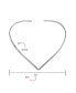 ფოტო #2 პროდუქტის Basic Simple Slider Choker V Shape Collar Statement Necklace For Women .925 Silver Sterling Add Your Pendant 2MM