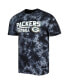 Men's Black Green Bay Packers Recovery Tie-Dye T-shirt