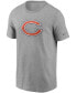 ფოტო #3 პროდუქტის Men's Heathered Gray Chicago Bears Primary Logo T-shirt