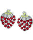 ფოტო #1 პროდუქტის Cubic Zirconia Strawberry Stud Earrings, Created for Macy's