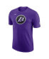 Фото #3 товара Men's Purple Los Angeles Lakers 2022/23 City Edition Essential Warmup T-shirt