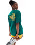 The North Face Mountain Sketch backprint oversized t-shirt in green