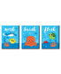 Фото #1 товара Under the Sea Critters - Wall Art 7.5 x 10 in - Set of 3 Signs Wash Brush Flush