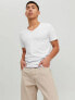 Jack & Jones short sleeve v neck t-shirt in white