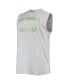 Фото #3 товара Men's Justin Herbert Heathered Gray Los Angeles Chargers Big and Tall Player Name and Number Muscle Tank Top