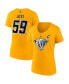 Women's Roman Josi Yellow Nashville Predators Special Edition 2.0 Name and Number V-Neck T-shirt Yellw Gold, M - фото #4