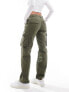 Pimkie straight leg cargo trousers in khaki 32 - фото #3