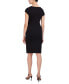 Women's Ponté-Knit Cap-Sleeve Sheath Dress