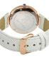 ფოტო #3 პროდუქტის Women's Piemonte Swiss Quartz Diamond Accents White Italian Leather Strap Watch 36mm