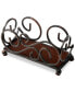 Bronze-Tone Scroll Upright Coaster Holder