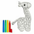 Фото #2 товара Плюшевая игрушка для раскраски Жираф Белый Чёрный 9 x 23 x 15 cm (8 штук)