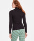 Фото #2 товара Women's Ribbed Mock Neck Long-Sleeve Top, Created for Macy's