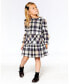 Girl Woven Peasant Dress Caramel Plaid - Child