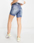 Urban Bliss carpenter bermuda short in mid wash blue