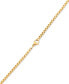ფოტო #3 პროდუქტის Men's Cubic Zirconia Cross 24" Pendant Necklace in Gold Ion-Plated Stainless Steel