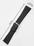 Фото #1 товара Perigaum Textile-leather-strap 28 x 170 mm Black Silver Clasp