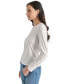 Фото #8 товара Women's Studded Crewneck Long-Sleeve Top