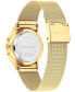 ფოტო #3 პროდუქტის Women's Exceptional Gold-Tone Stainless Steel Mesh Bracelet Watch 37mm