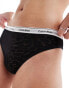 Calvin Klein modern logo lace brazilian brief in black Черный, XXL - EU 44 - фото #4