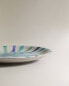 Фото #15 товара Dessert plate with blue stripes