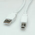 Фото #2 товара VALUE USB 2.0 Cable - A - B - M/M 0.8 m - 0.8 m - USB A - USB B - Male/Male - 480 Mbit/s - White