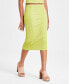 Фото #3 товара Women's Textured Knit Midi Skirt, Created for Macy's